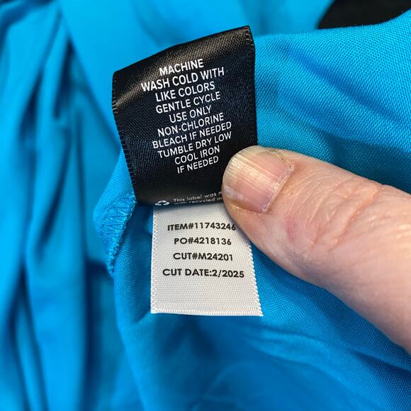 Torrid 2X Maxi Challis Trapeze Dress Bluebird NWT plus size coastal resort - Picture 4 of 9